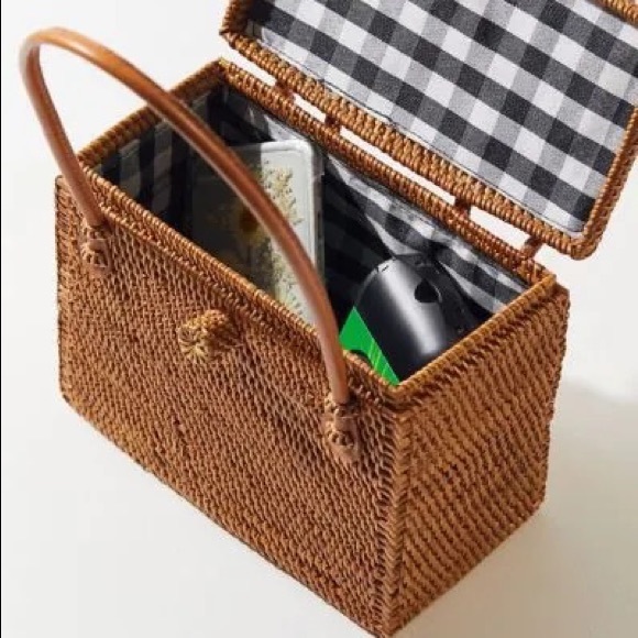 Urban Outfitters Handbags - NWT Urban Outfitters Bali Straw Box Handle Bag